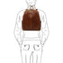 Canberra - 2 Compartments leather backpack